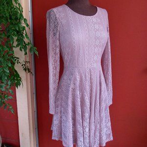 Charlotte Russe Dusty Rose Midi Lace Dress S